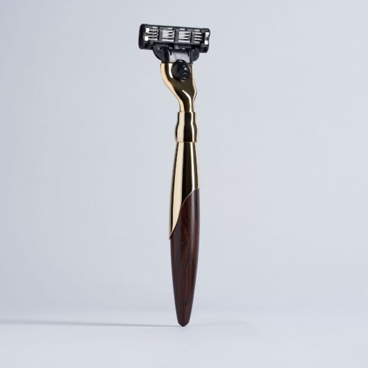 Rasoir Fusion ébène de macassar fintion or