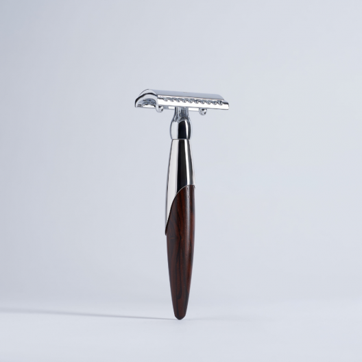 Macassar Ebony and Palladium Razor – Plisson 1808