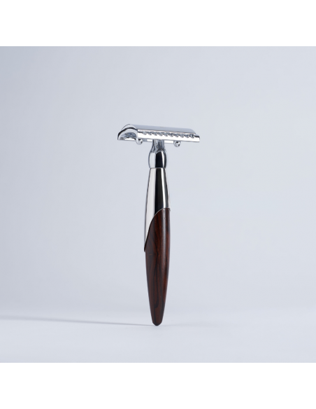 Macassar Ebony and Palladium Razor – Plisson 1808