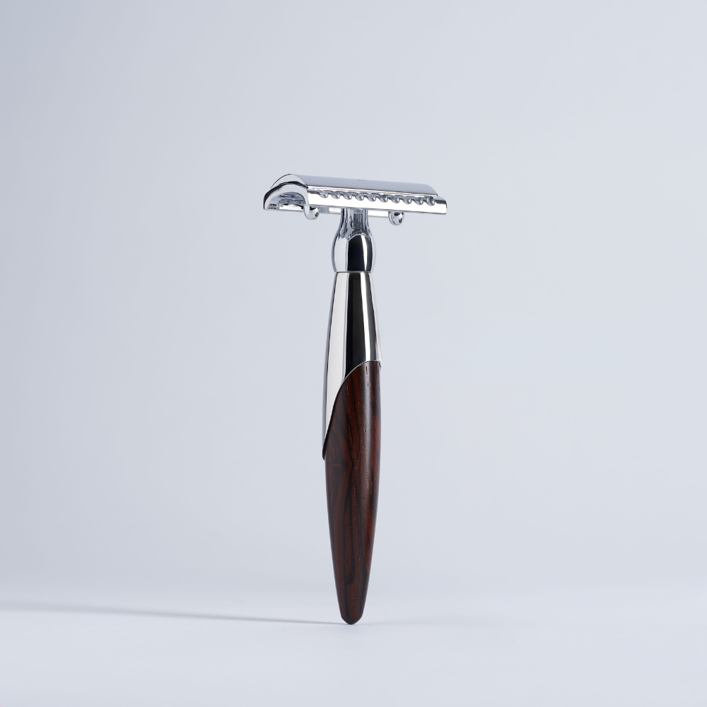 Macassar Ebony and Palladium Razor – Plisson 1808