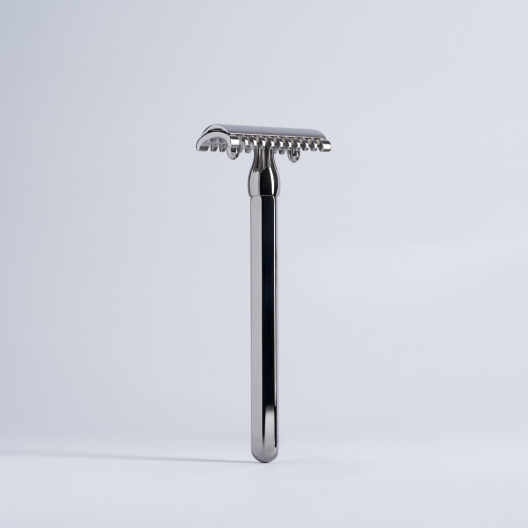 Massives Sechskant-Rasierhobel mit Ruthenium-Finish