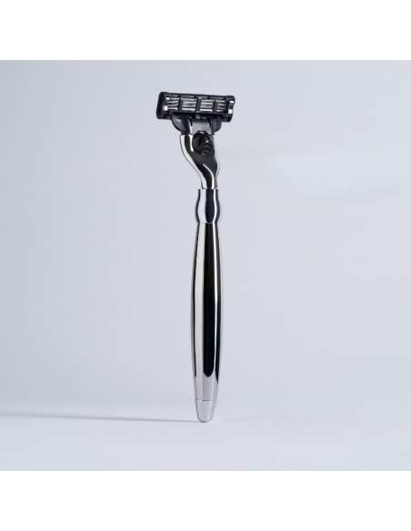 Solid Mach3 Brass Razor with Palladium Finish – Plisson 1808