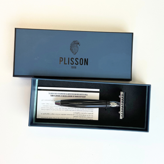 Joris retro black and white lacquered safety razor, almost perfect