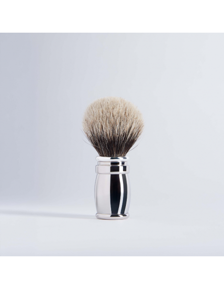 Palladium finish brass shaving brush - Plisson 1808