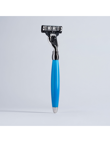 Blue Estérel Mach3 Razor Chrome Finish