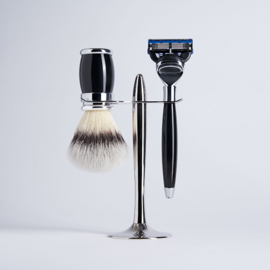 3 Piece Set Chrome Lacquer "High Mountain White" Fibre Fusion Razor Chrome Finish
