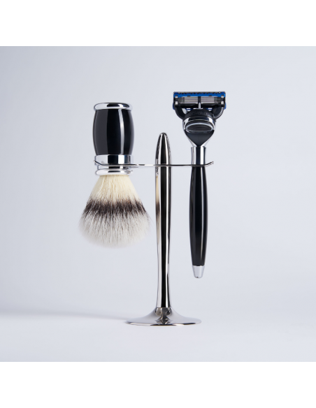 3 Piece Set Chrome Lacquer "High Mountain White" Fibre Fusion Razor Chrome