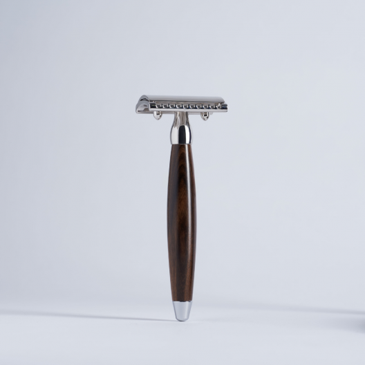 Macassar Ebony and Palladium Razor - Plisson 1808
