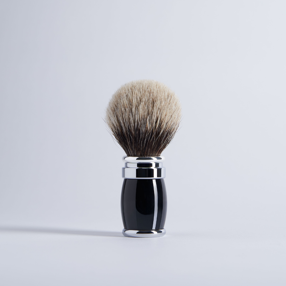 Joris Rasierpinsel Europäisch Grau Lack und Palladium - 3 Farben