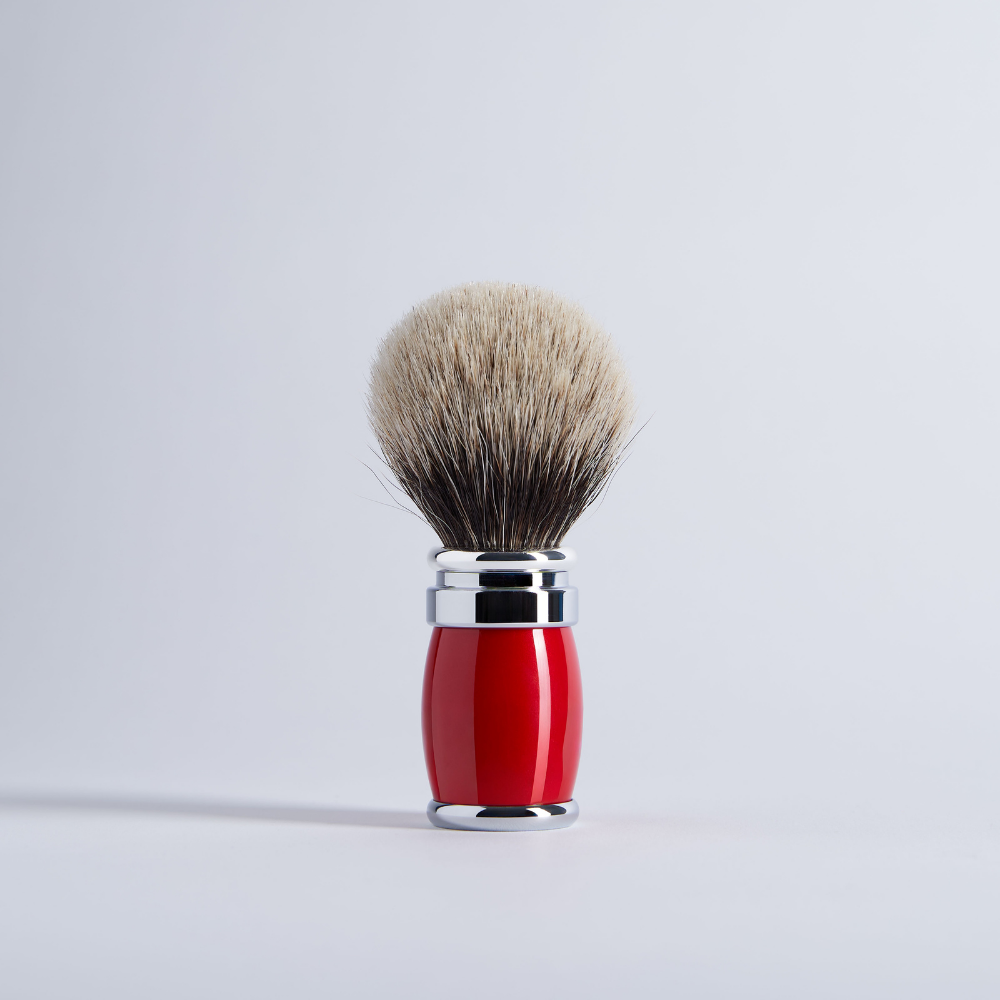 Joris Rasierpinsel Europäisch Grau Lack und Palladium - 3 Farben