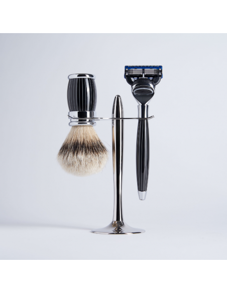 Retro Lacquered Fusion Chrome Finish Gift Set - Plisson 1808