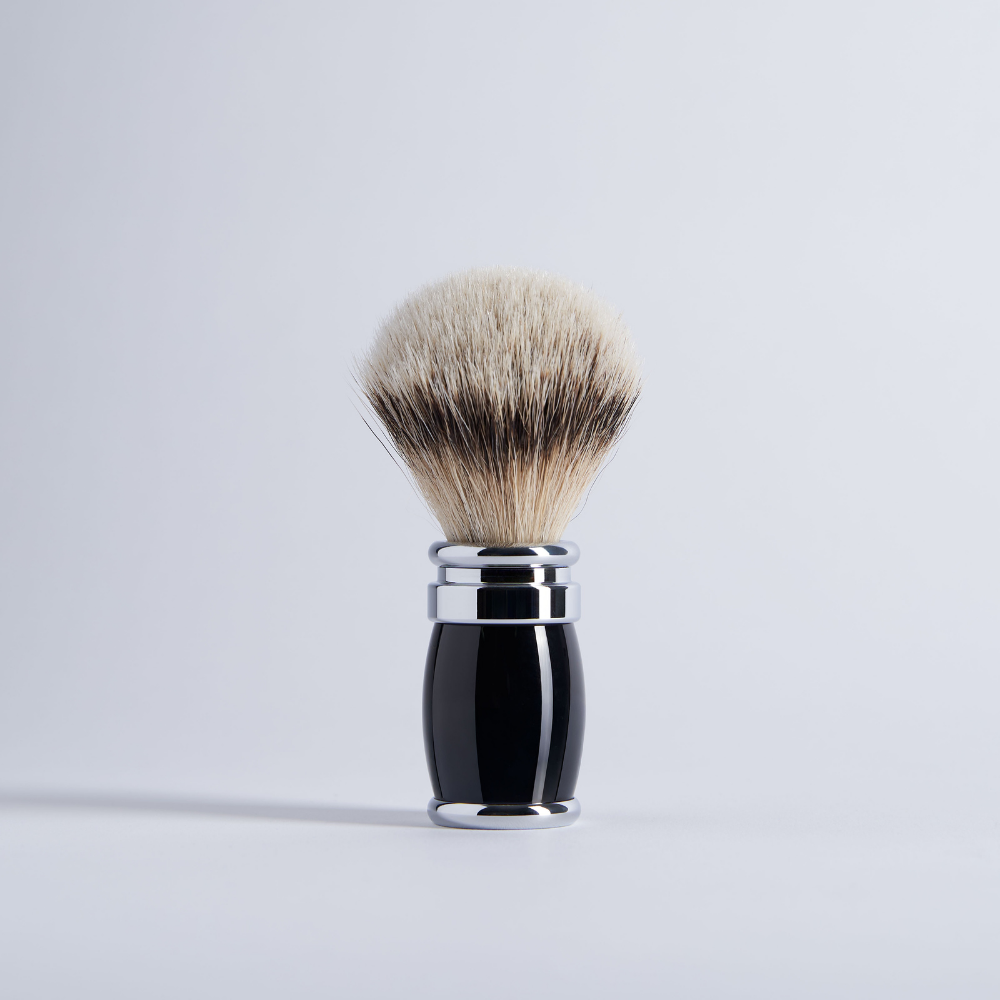 Set de 3 piezas Lacado Negro Gris Europeo Rastrillo Fusion Cromo