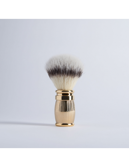 Shaving Brush Gold Finish Brass Gadroon Decoration