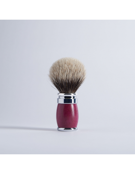 Brocha de afeitar Joris de madera de amaranto, tejón gris europeo