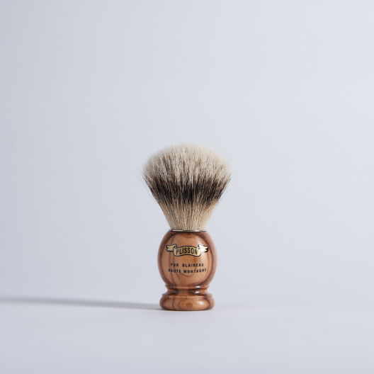 Olivier White High Mountain Shaving Brush - Plisson 1808