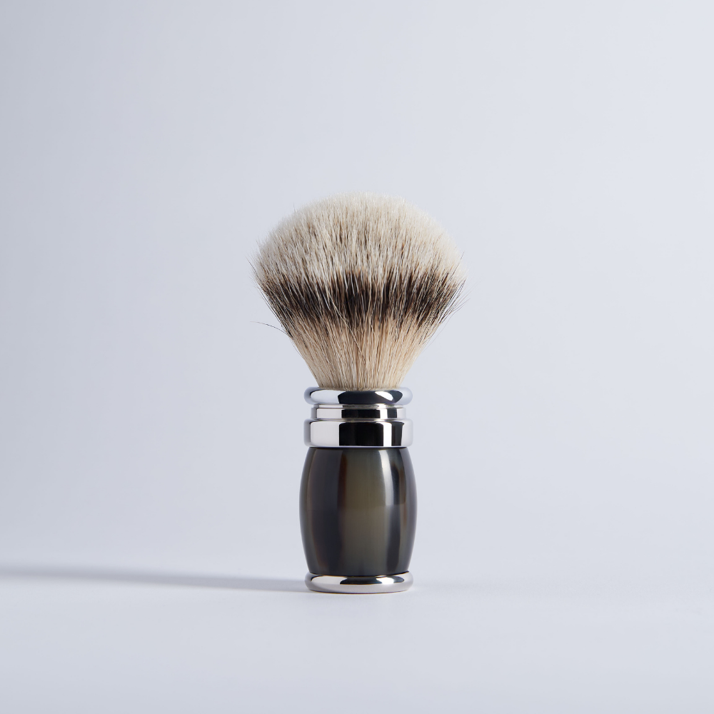 Genuine horn beard brush - Plisson 1808