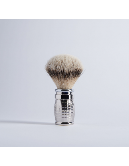 Brocha de afeitar Diamante con acabado Palladium Blanco Alta Montaña