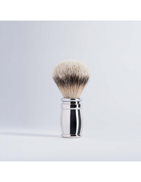 Palladium finish brass shaving brush - Plisson 1808
