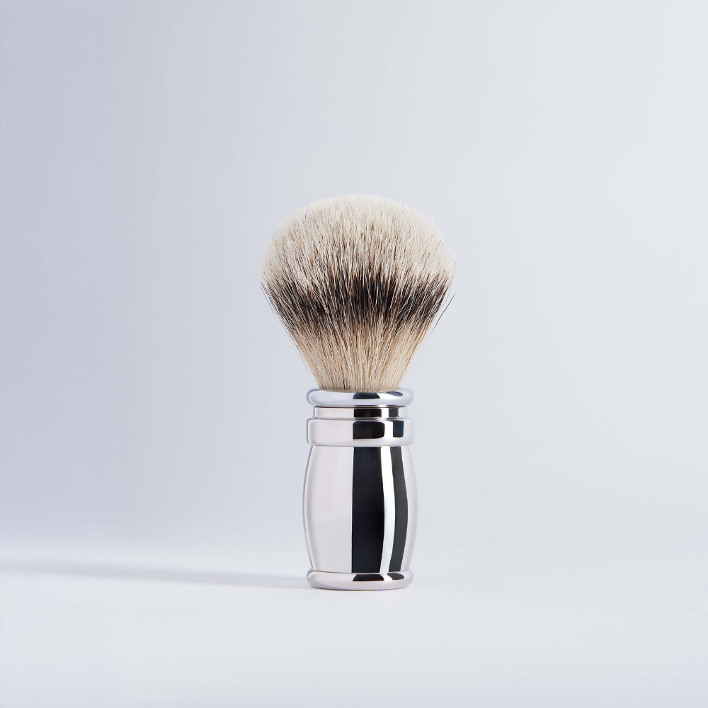 Palladium finish brass shaving brush - Plisson 1808