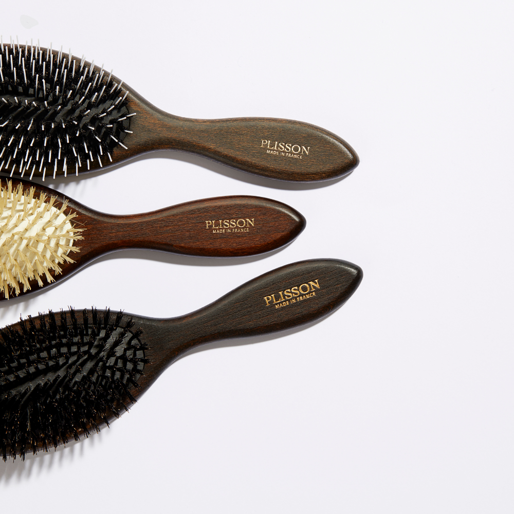 Pure Boar Bristle Pneumatic Hairbrush – Made in France – Plisson 1808
