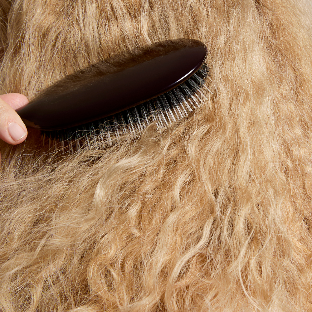 Pure boar bristles and nylon pimples hairbrush - Plisson 1808