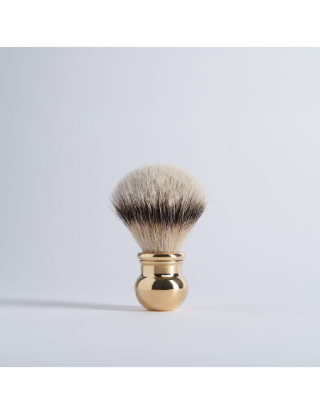 Plisson solid brass ball shaving brush - Plisson 1808