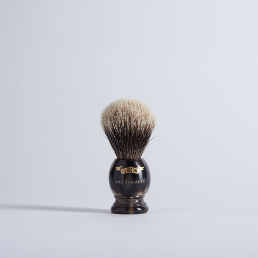 European Grey Horn Shaving Brush
