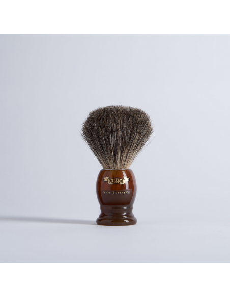 Blaireau Original Corne Noire Gris Européen - Plisson 1808