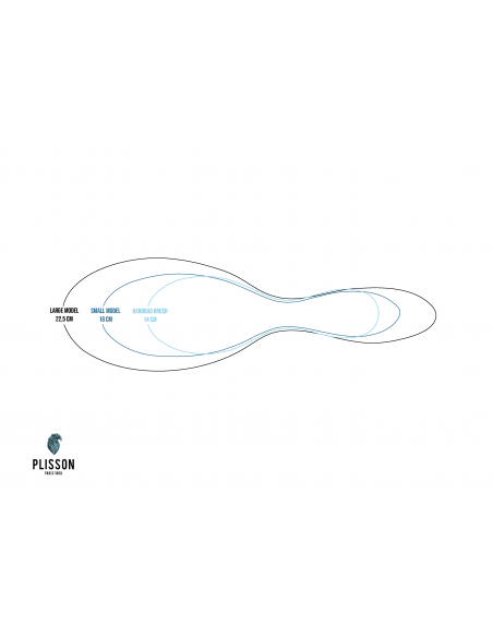 Pneumatic boar bristle and nylon pins brush Small - Plisson 1808