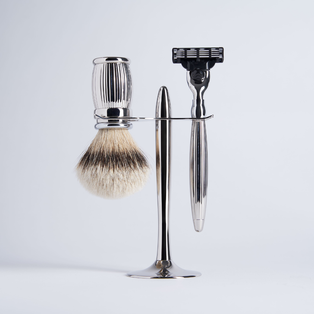 3 Piece Set European Grey Mach3 Razor Chrome Finish