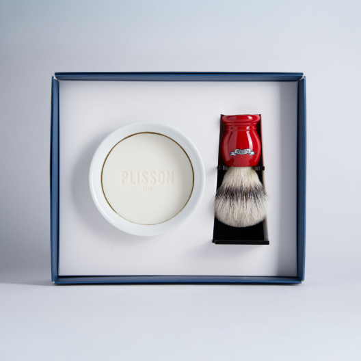 Set de afeitado Iniciación, brocha de afeitar y cuenco para barba - Plisson 1808