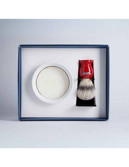 Set de afeitado Iniciación, brocha de afeitar y cuenco para barba - Plisson 1808