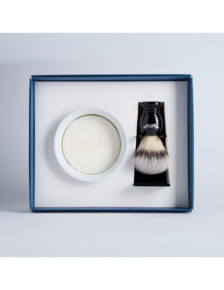 Set de afeitado Iniciación, brocha de afeitar y cuenco para barba - Plisson 1808