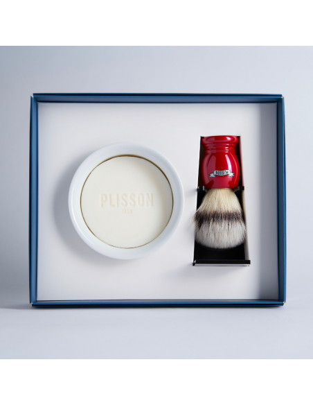 Set de afeitado Iniciación, brocha de afeitar y cuenco para barba - Plisson 1808