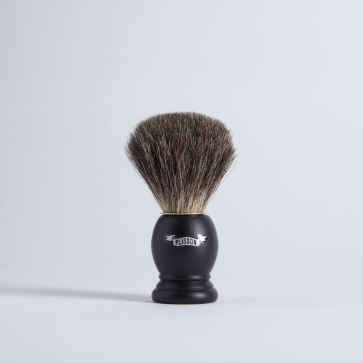 3-piece black beechwood shaving set - Plisson 1808