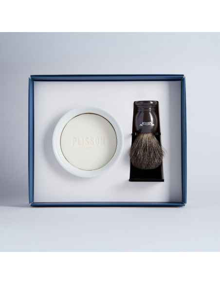 Coffret Initiation Blaireau Véritable Essentiel - Plisson 1808