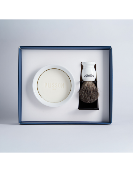 Coffret Initiation Blaireau Véritable Essentiel - Plisson 1808