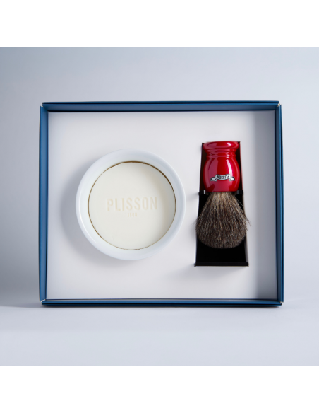 Coffret Initiation Blaireau Véritable Essentiel - Plisson 1808