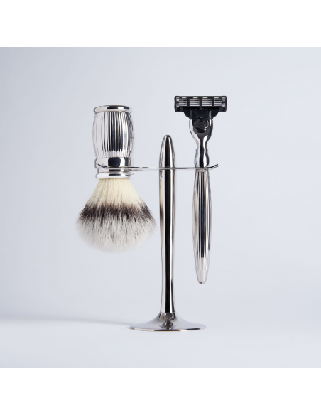 3-piece set - Godron motif, Palladium finish