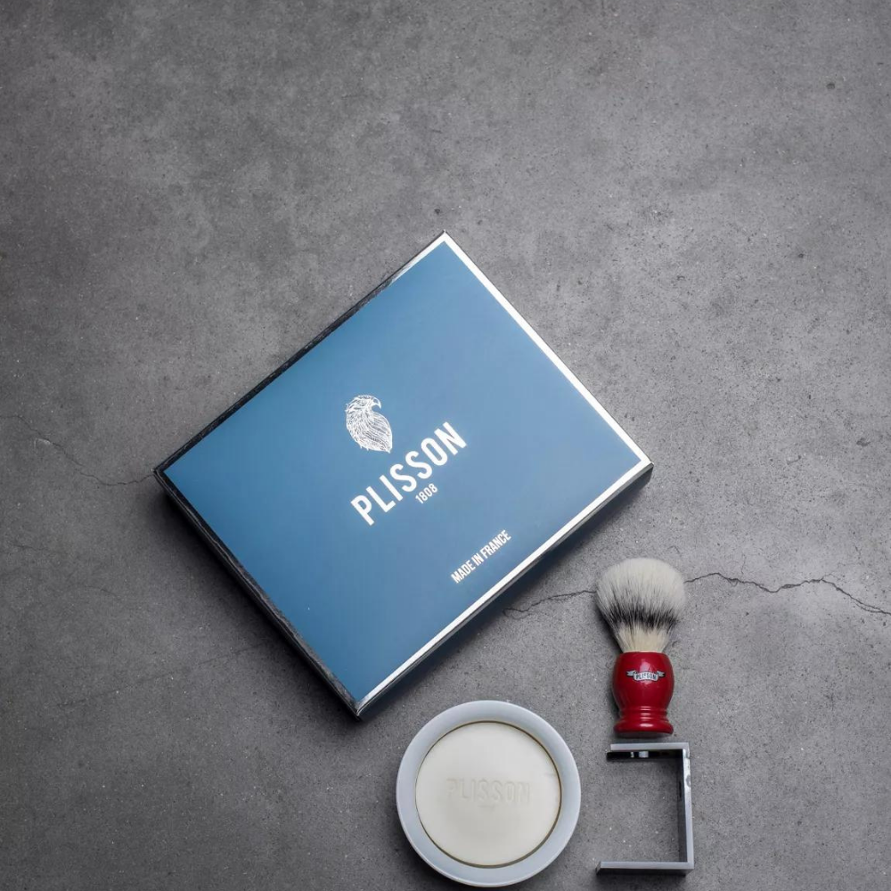 Initiation shaving set, shaving brush and beard bowl - Plisson 1808