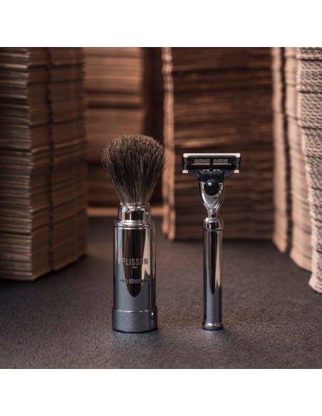 Set de Voyage pour Rasage Classique - Plisson 1808