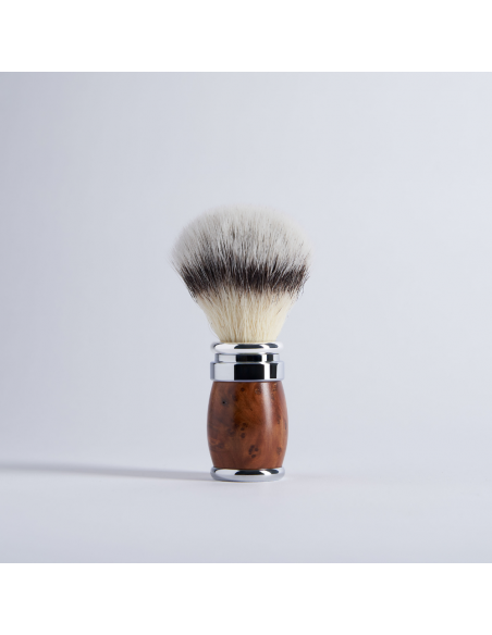 3 Piece Set Thuya Wood "High Mountain White" Fibre Mach3 Razor Chrome