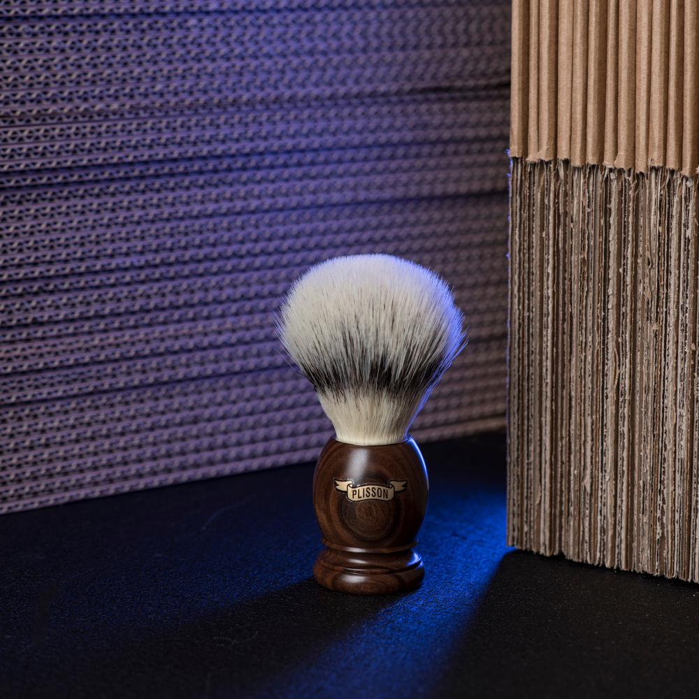 Shaving Brush Plisson Macassar ebony and synthetic fibre