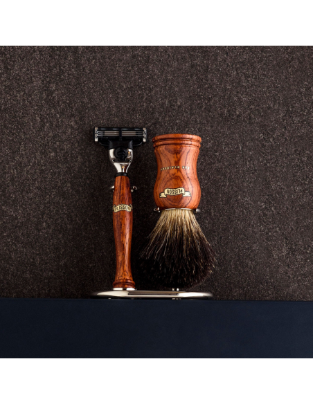Bubinga Mach3 Rasiermesser - Plisson 1808